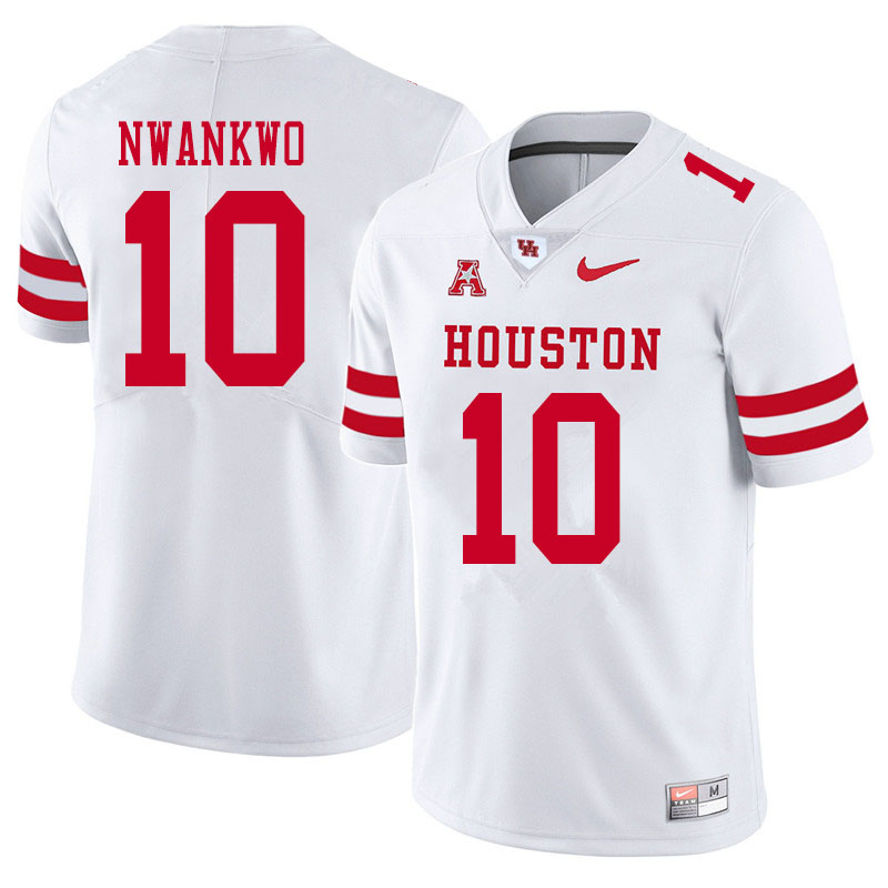 Men #10 Chidozie Nwankwo Houston Cougars College Football Jerseys Sale-White - Click Image to Close